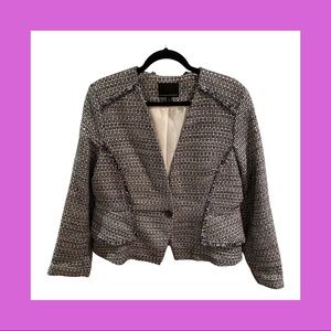 Banana Republic Metallic/Sequin Tweed Jacket/Blazer
